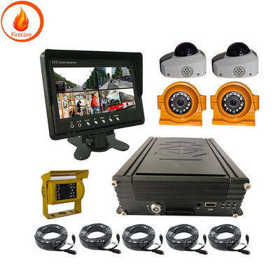 Sistema de monitorização por câmara de veículo VGA, gravador DVR de caminhão de 5 vias hemisférico