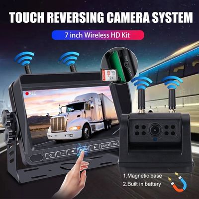 HD Combo 7 polegadas tela recarregável Bateria Wireless Backup Imaging Reverse Camera